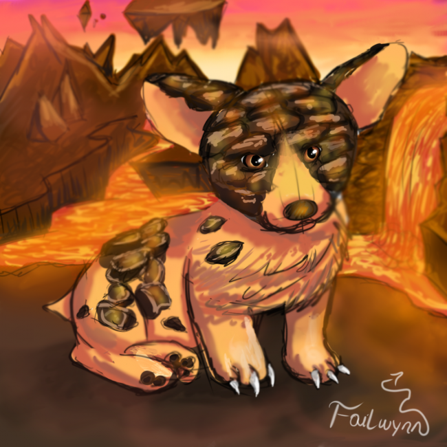 Molten Corgi lost in Firelands